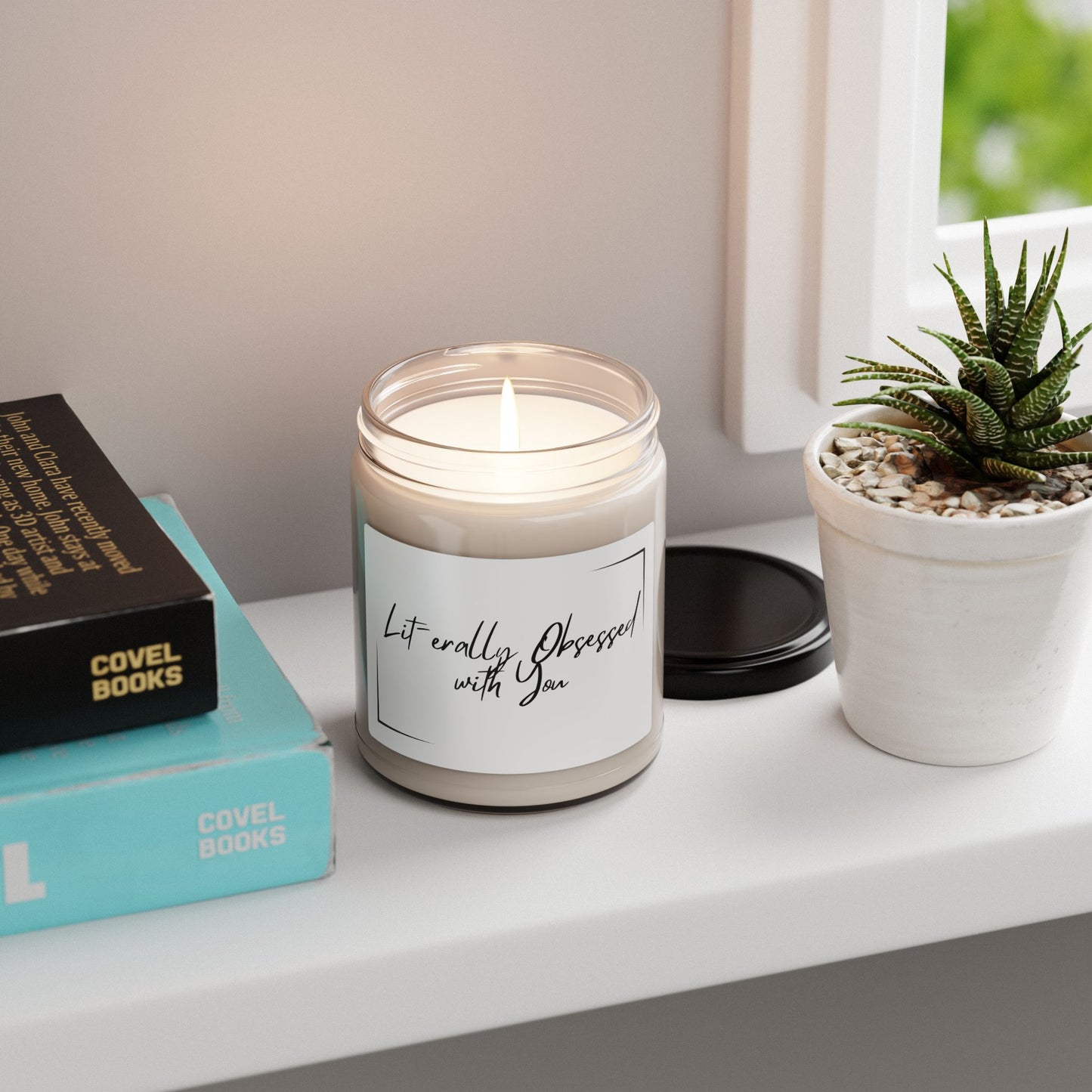 Lit-erally Obsessed with You Scented Soy Candle - 9oz Aromatic Gift for Love & Relaxation