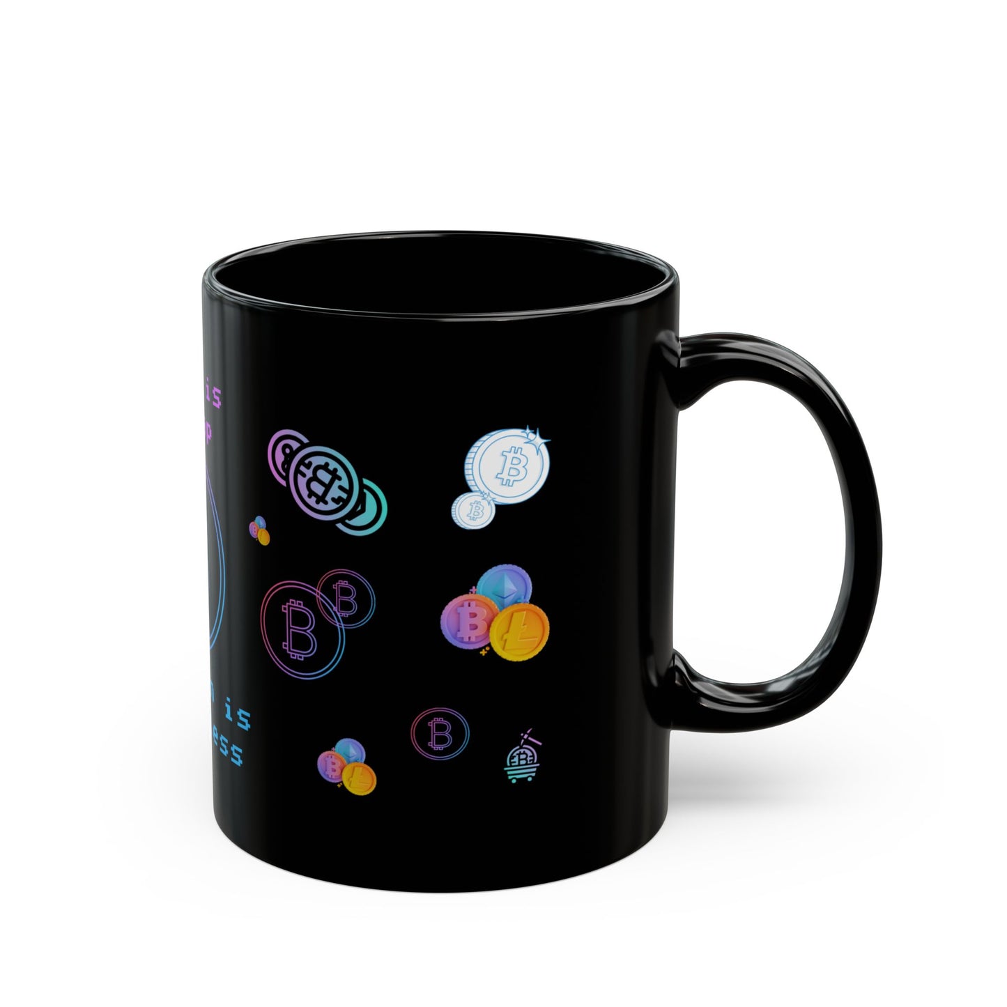 Talk is Cheap Bitcoin is Priceless Black 11oz Mug - Perfect Gift for Crypto Enthusiasts