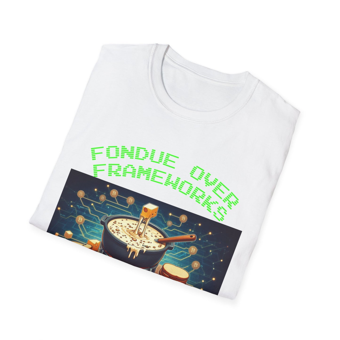 Fondue Unisex Softstyle T-Shirt – A Must-Have for Crypto Kings & Blockchain Believers! 🚀💰