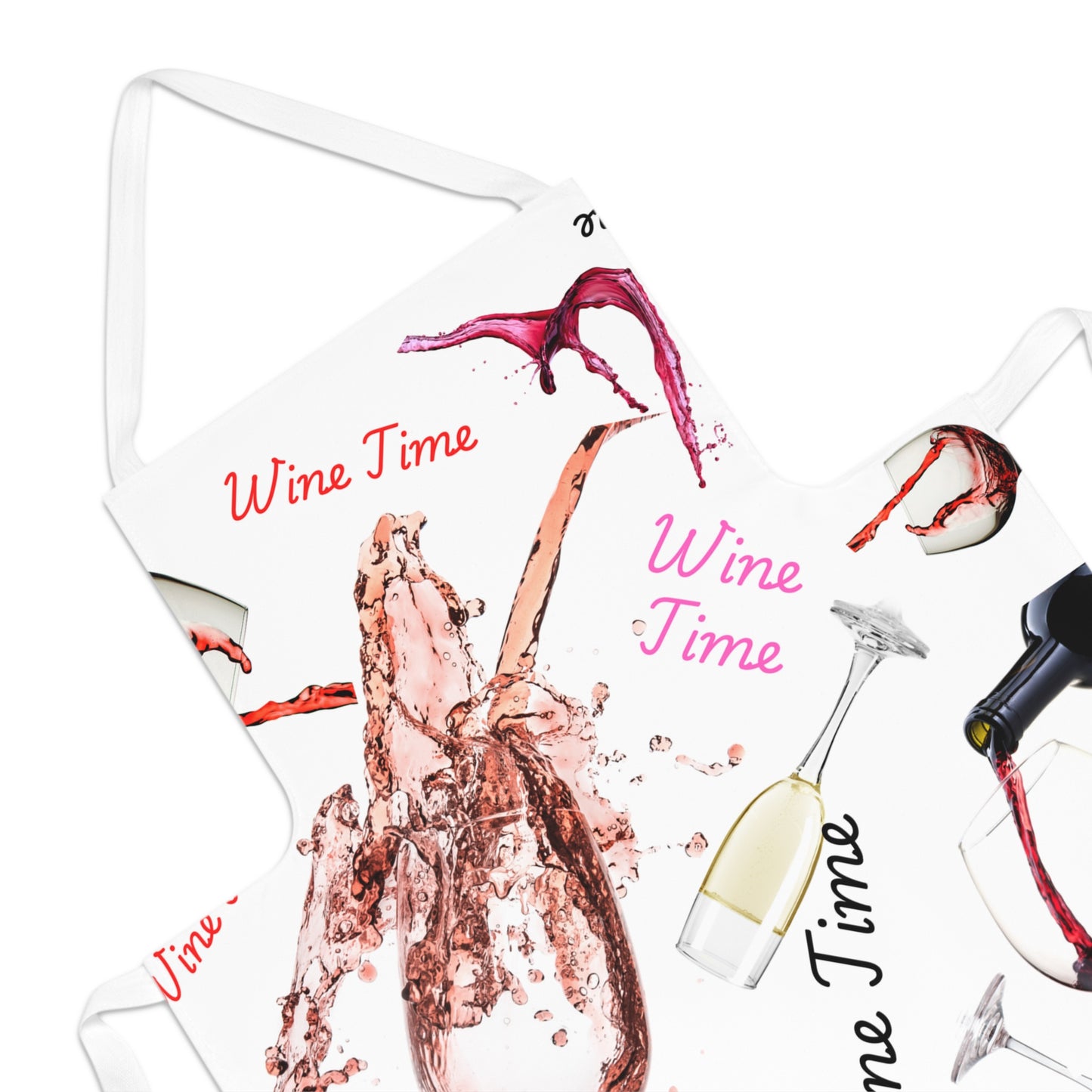 Wine Time Adult Apron - Perfect for Wine Lovers and Entertainers