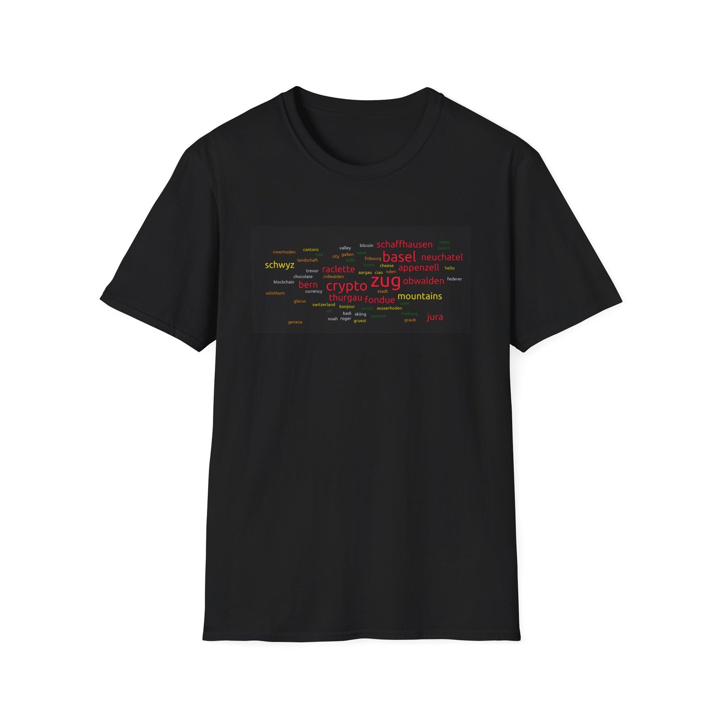 Zug Crypto Word Cloud Unisex Softstyle T-Shirt – A Must-Have for Crypto Kings & Blockchain Believers! 🚀💰
