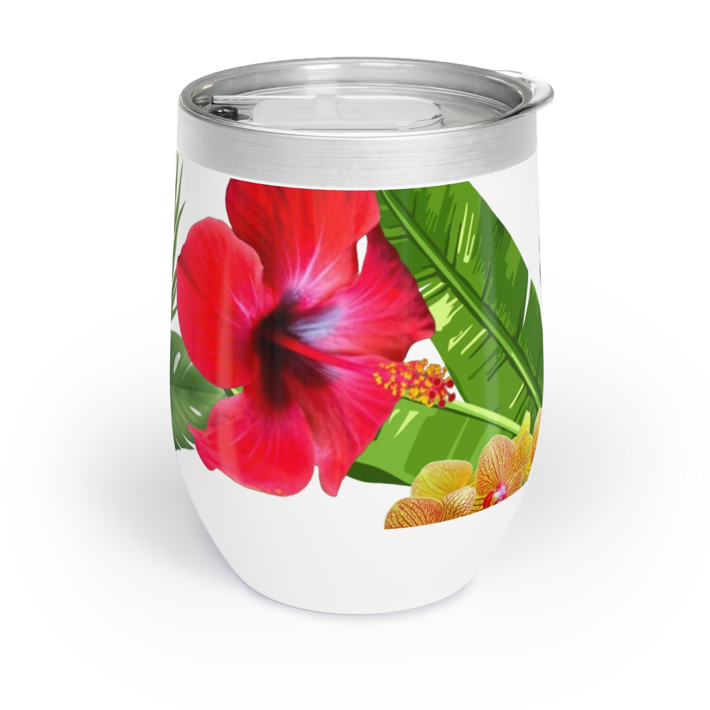 Sip Happens – Tropical Floral Wine Tumbler