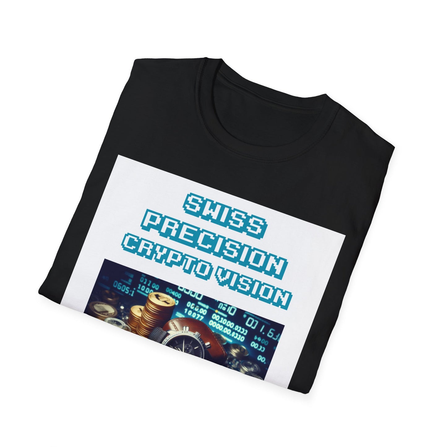Swiss Precision Crypto Unisex Softstyle T-Shirt – A Must-Have for Crypto Kings & Blockchain Believers! 🚀💰