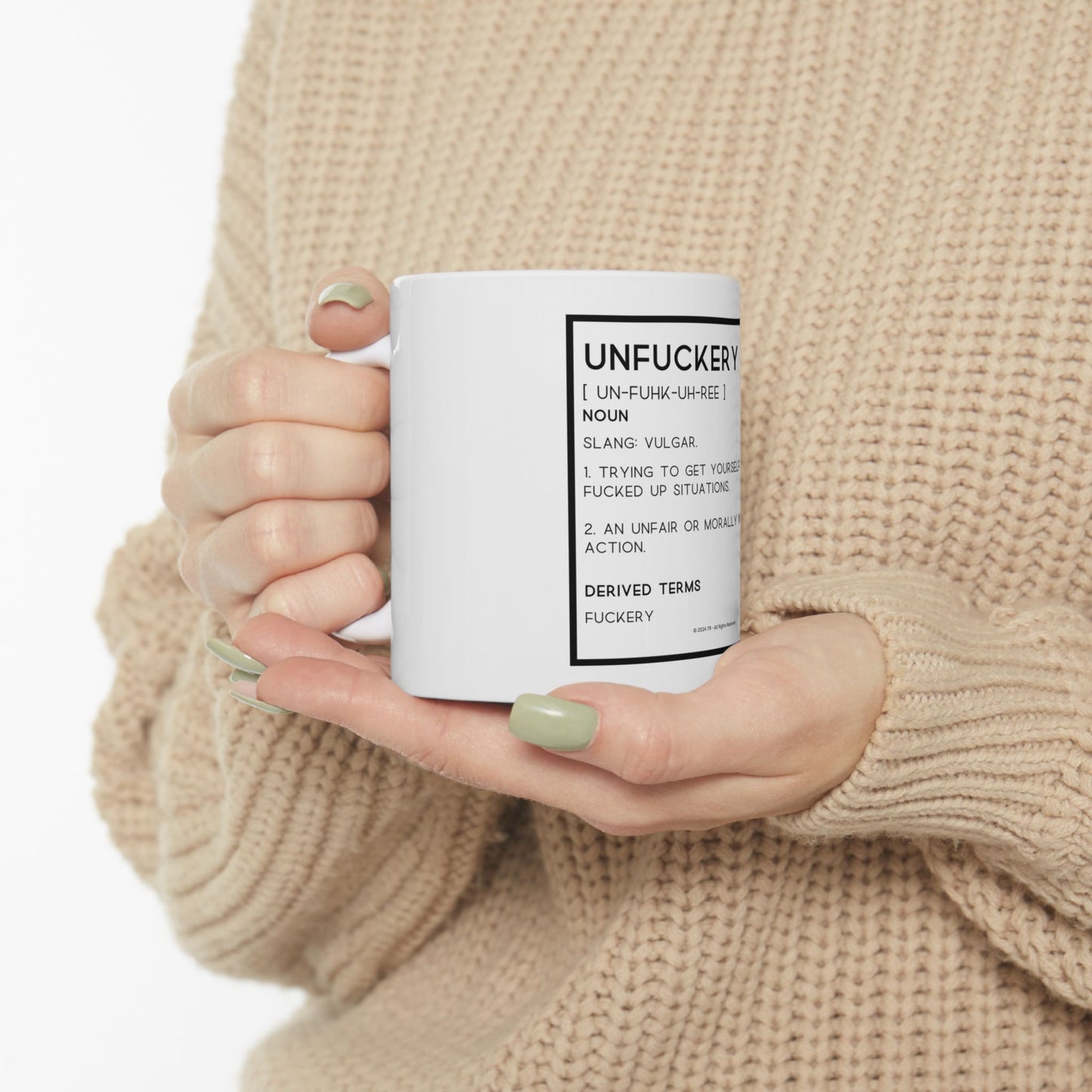 Unfuckery Definition 11oz White Perfect Gift for Sarcastic Coffee Lovers