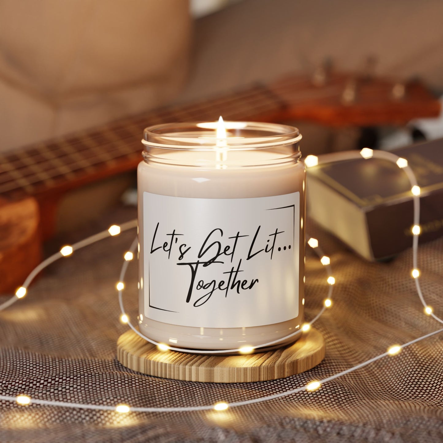 Let's Get Lit Together Scented Soy Candle - 9oz Relaxing Home Fragrance