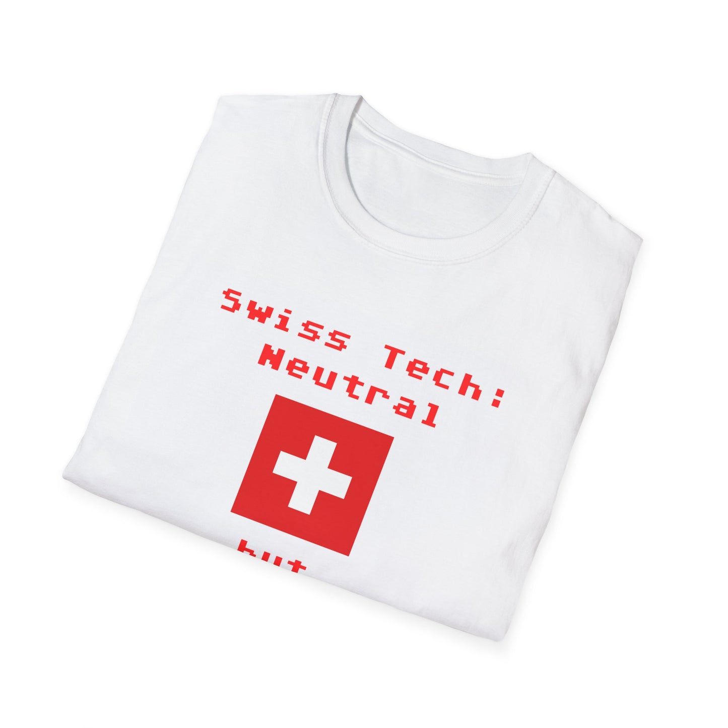 Swiss Tech Neutral Unisex Softstyle T-Shirt – A Must-Have for Crypto Kings & Blockchain Believers! 🚀💰