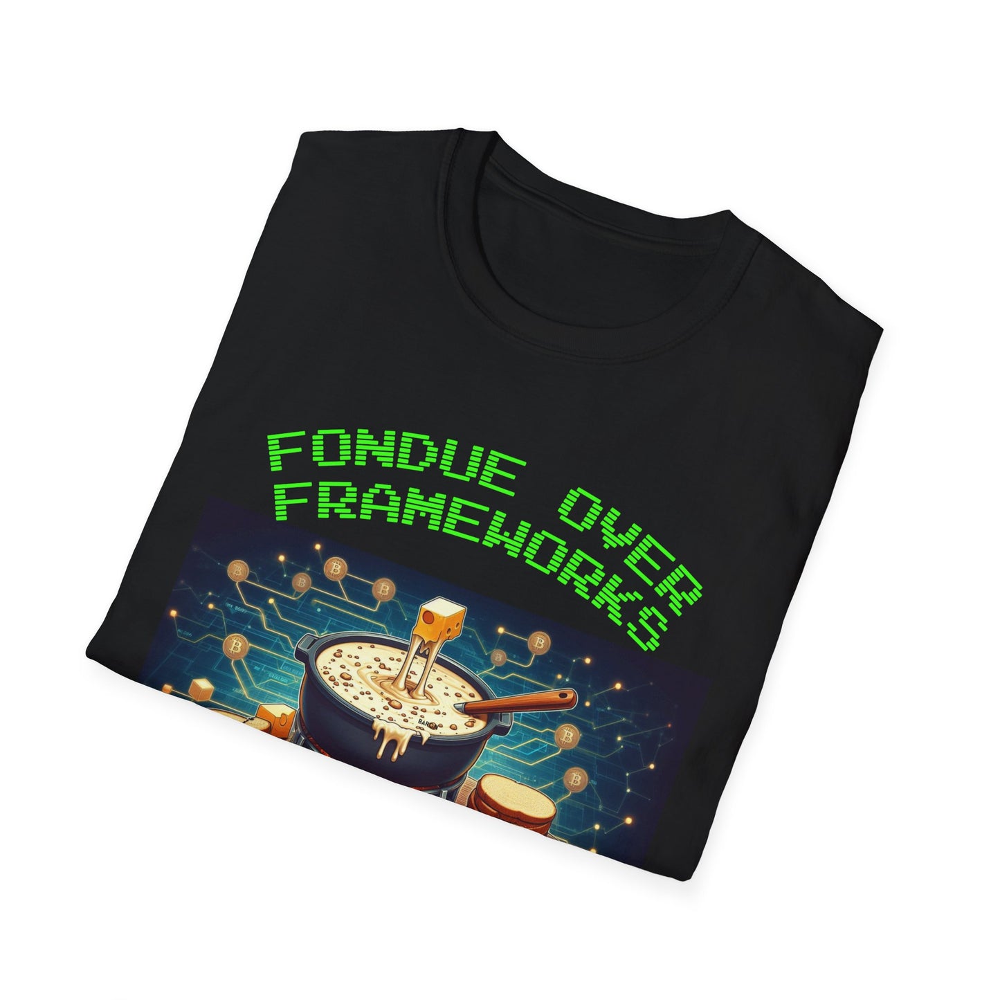 Fondue Unisex Softstyle T-Shirt – A Must-Have for Crypto Kings & Blockchain Believers! 🚀💰