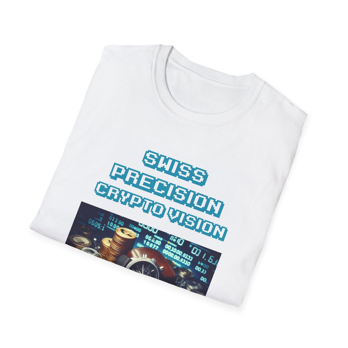 Swiss Precision Crypto Unisex Softstyle T-Shirt – A Must-Have for Crypto Kings & Blockchain Believers! 🚀💰