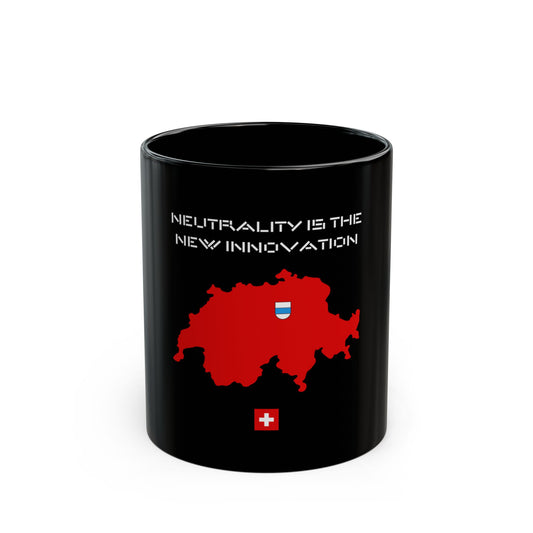 Neutrality Is the New Innovation Black 11oz Mug - Perfect Gift for Crypto Enthusiasts