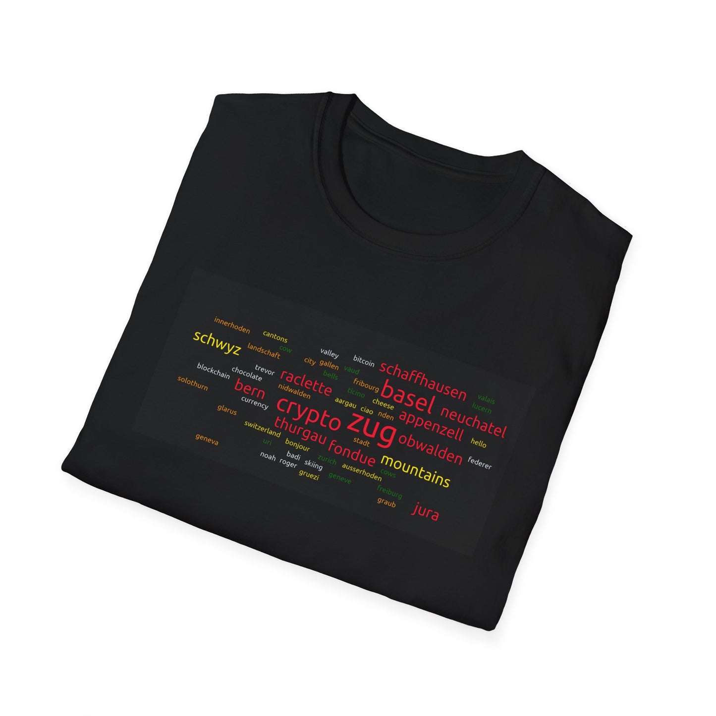 Zug Crypto Word Cloud Unisex Softstyle T-Shirt – A Must-Have for Crypto Kings & Blockchain Believers! 🚀💰