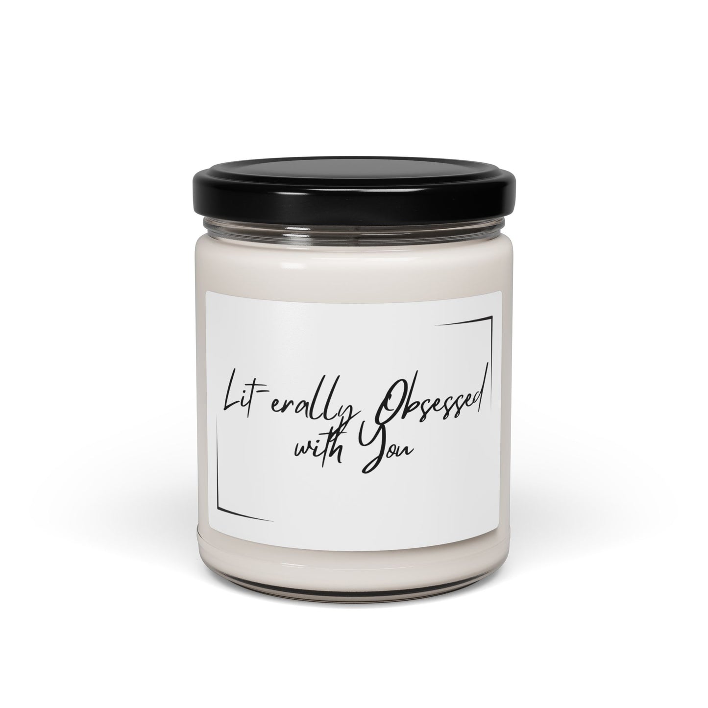 Lit-erally Obsessed with You Scented Soy Candle -  9oz Aromatic Gift for Love & Relaxation