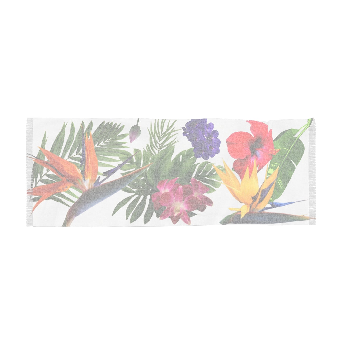 Tropical Floral Light Scarf - Vibrant & Stylish Accessory for White Lotus-esque Adventures