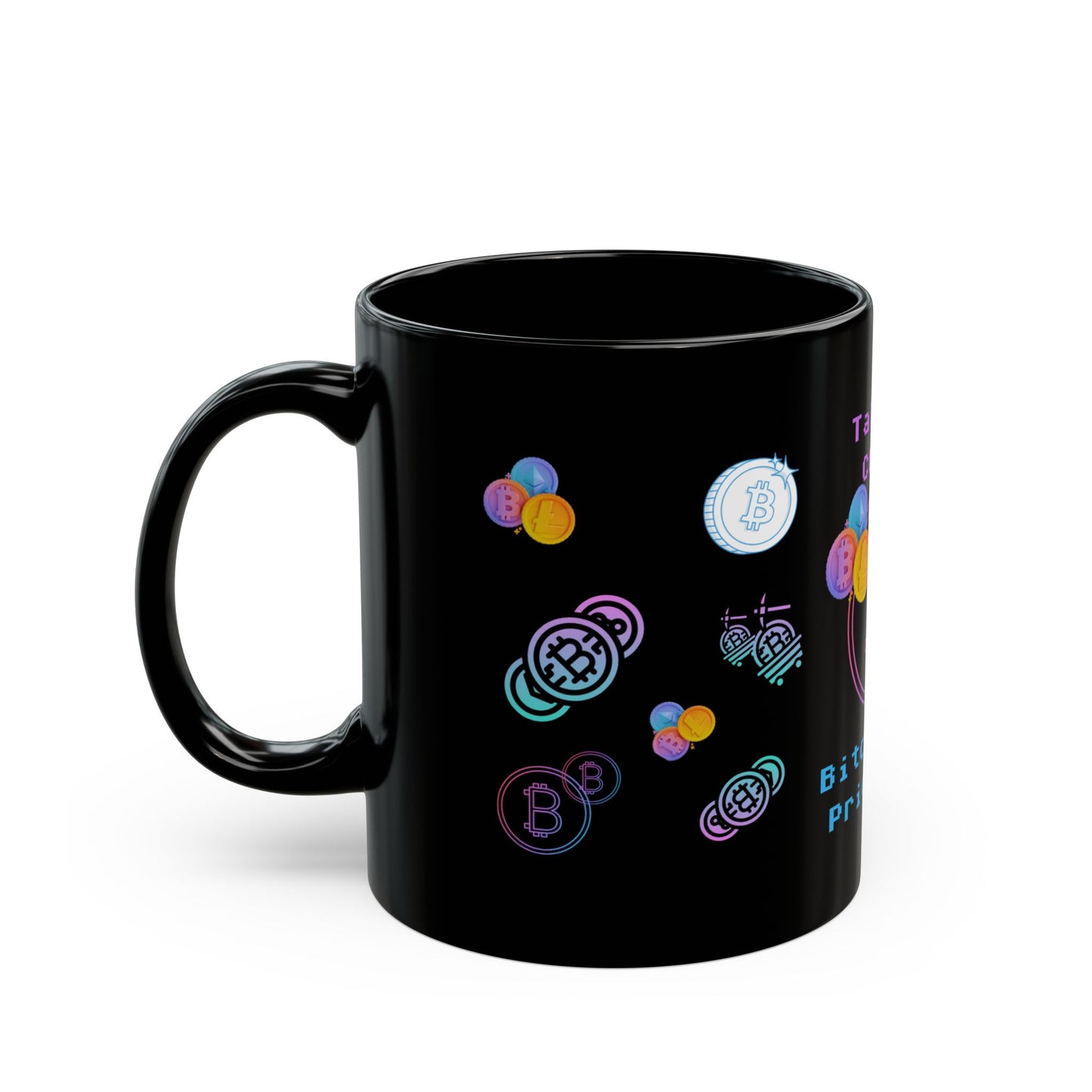 Talk is Cheap Bitcoin is Priceless Black 11oz Mug - Perfect Gift for Crypto Enthusiasts