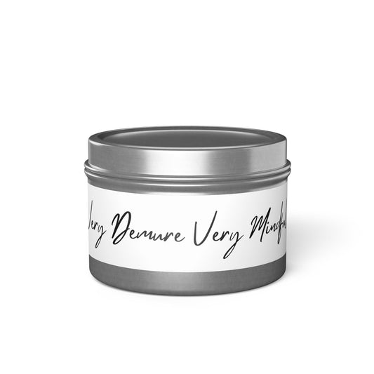 Very Demure Very Mindful Moments 4oz Tin Candles - Scented Candles for Relaxation