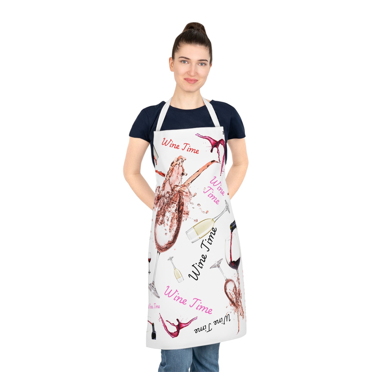 Wine Time Adult Apron - Perfect for Wine Lovers and Entertainers