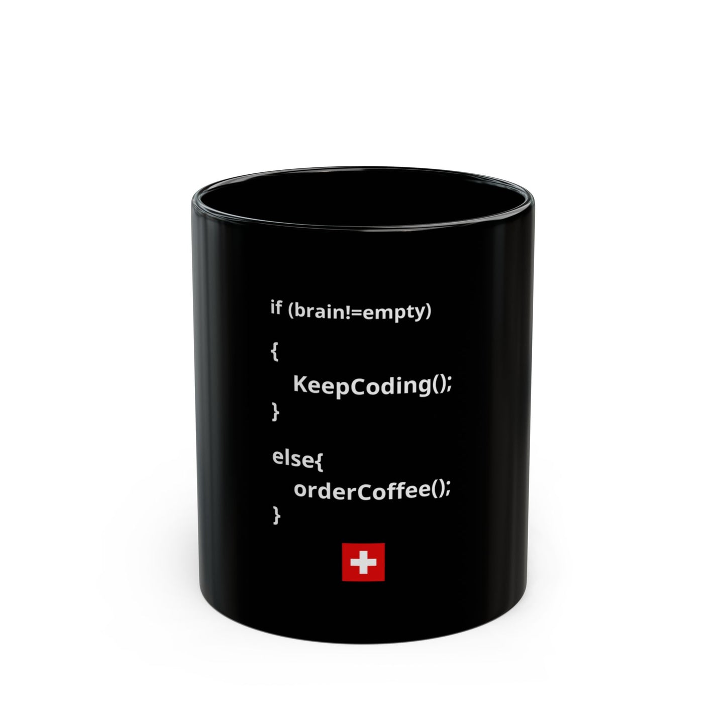 IF Brain Empty Coding Enthusiast Black 11oz Mug - Perfect Gift for Crypto Enthusiasts