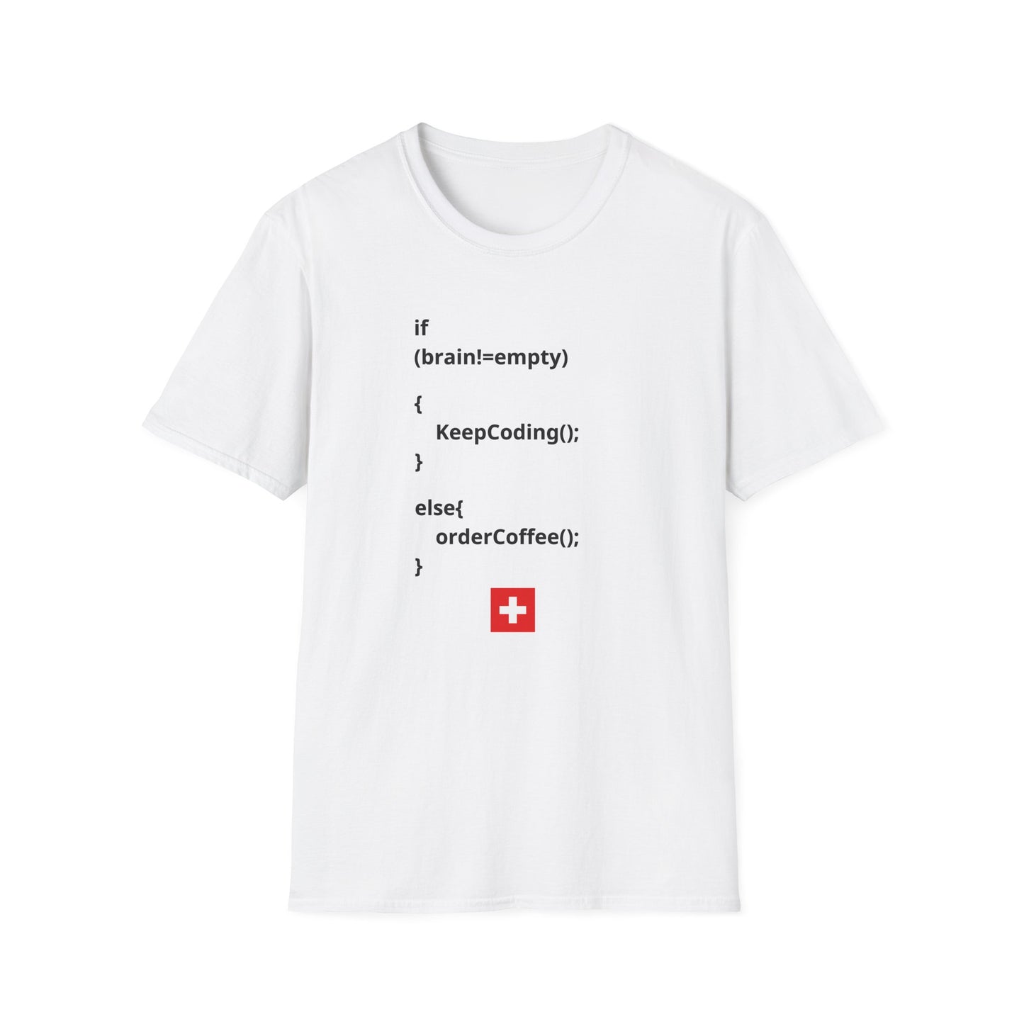Coding if brain empty Unisex Softstyle T-Shirt – A Must-Have for Crypto Kings & Blockchain Believers! 🚀💰