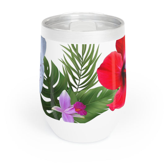 Sip Happens – Tropical Floral Wine Tumbler