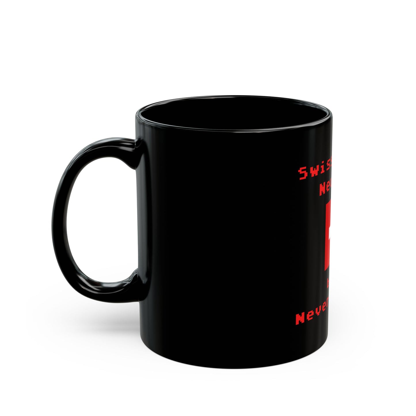 Swiss Tech Neutral Black 11oz Mug - Perfect Gift for Crypto Enthusiasts