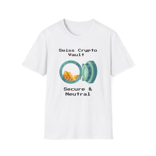 Swiss Crypto Vault Unisex Softstyle T-Shirt – A Must-Have for Crypto Kings & Blockchain Believers! 🚀💰