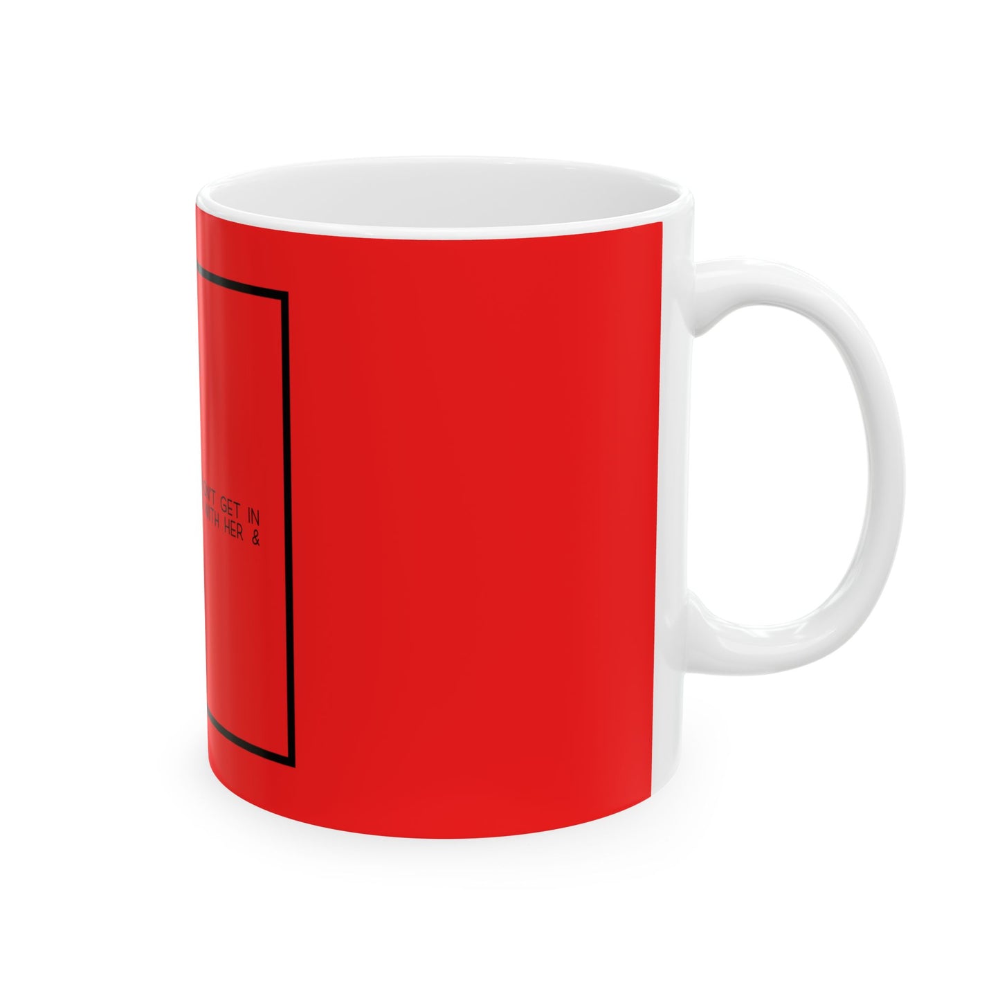 Ambitious Bitch 11oz Red Empowering Coffee Cup for Goal-Driven Women